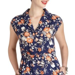 ModCloth Floral Romper XL